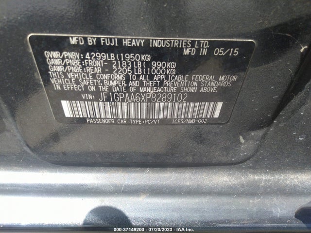 JF1GPAA6XF8289102 Subaru Impreza Wagon 2.0i