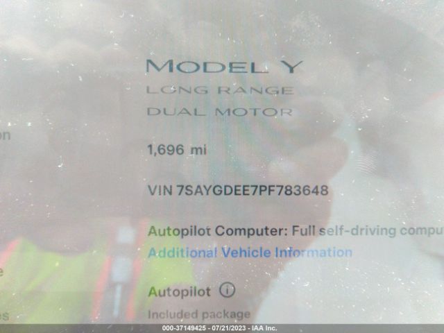 2023 TESLA MODEL Y 7SAYGDEE7PF783648 Photo 6