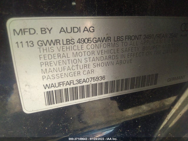 WAUFFAFL3EA075936 Audi A4 Premium Plus