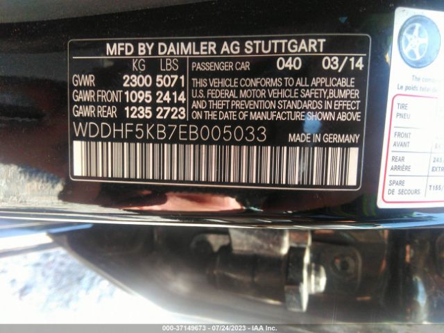 WDDHF5KB7EB005033 Mercedes-Benz E-class E 350