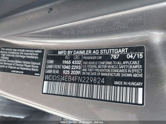 WDDSJ4EB4FN229824 Mercedes-Benz Cla-class Cla 250