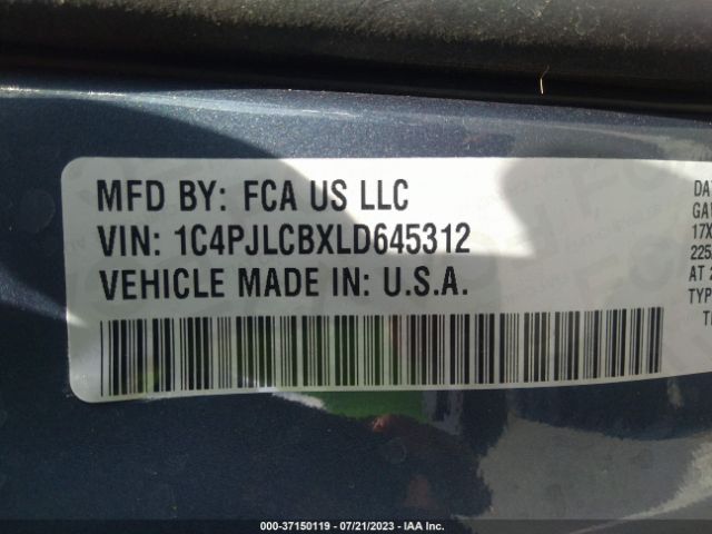 1C4PJLCBXLD645312 Jeep Cherokee Latitude