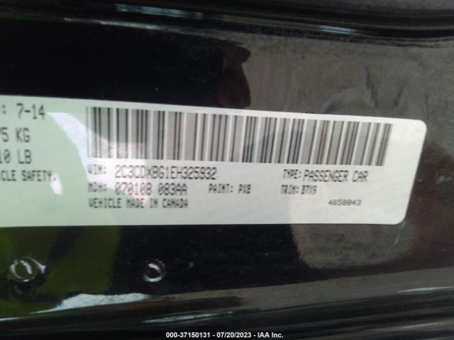 2C3CDXBG1EH325932 Dodge Charger Se