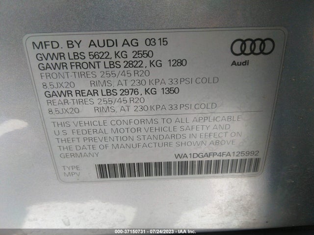 WA1DGAFP4FA125992 Audi Q5 Premium Plus