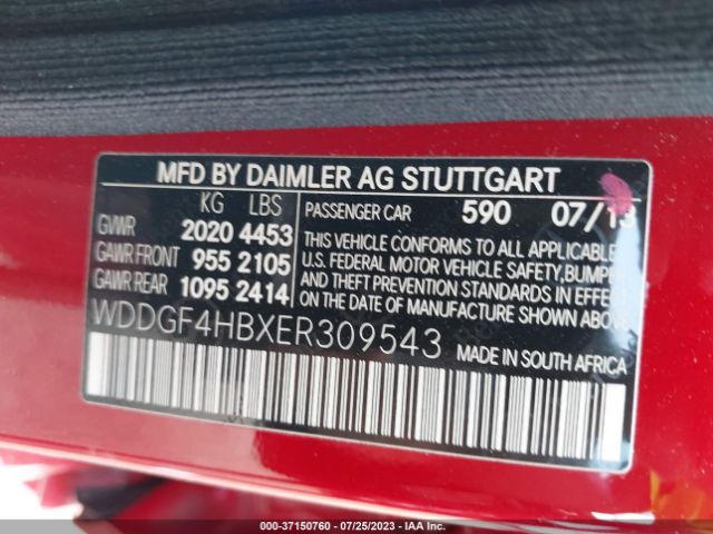 WDDGF4HBXER309543 Mercedes-Benz C-class C 250
