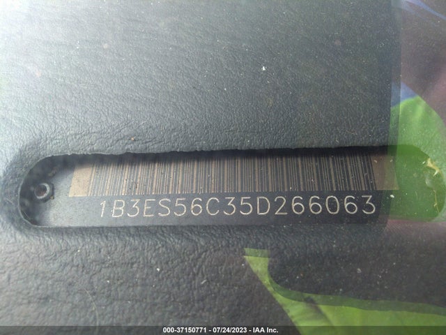 2005 DODGE NEON SXT VIN: 1B3ES56C35D266063
