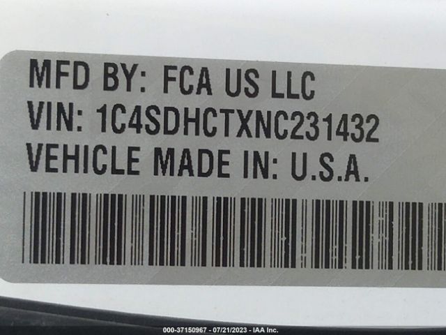 1C4SDHCTXNC231432 Dodge Durango R/t