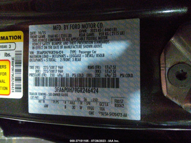 Ford 2016 2016 3FA6P0H79GR246424 Image 21