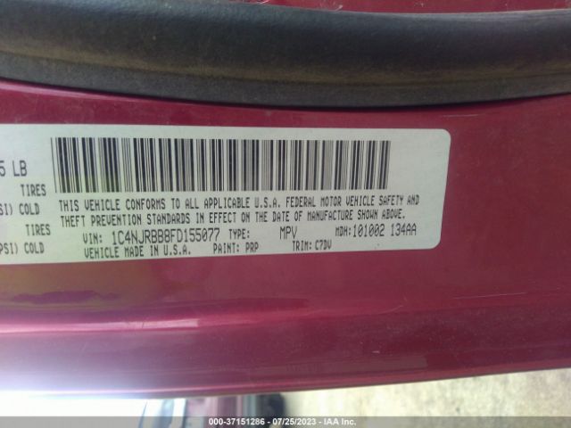 1C4NJRBB8FD155077 Jeep Patriot Sport