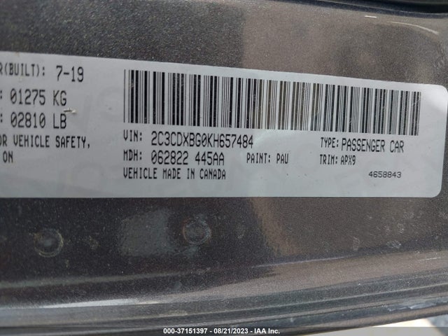 Dodge Charger Sxt 2019 2C3CDXBG0KH657484 Image 9