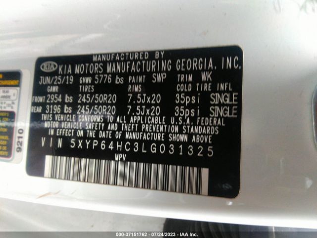 5XYP64HC3LG031325 KIA Telluride S