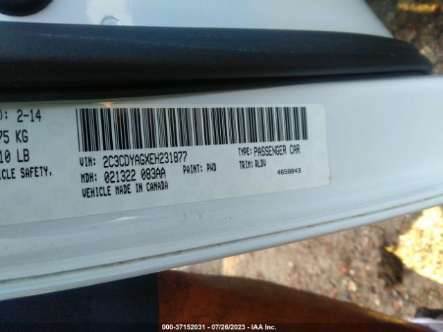 2C3CDYAGXEH231877 Dodge Challenger Sxt Plus