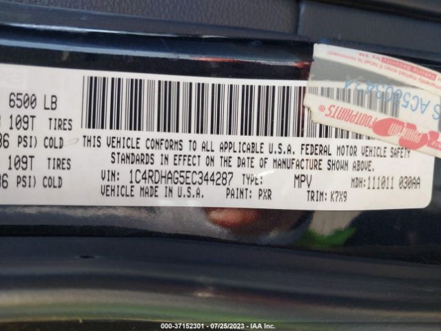 1C4RDHAG5EC344287 Dodge Durango Sxt