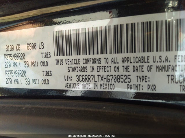 3C6RR7LTXHG708525 RAM 1500 Big Horn