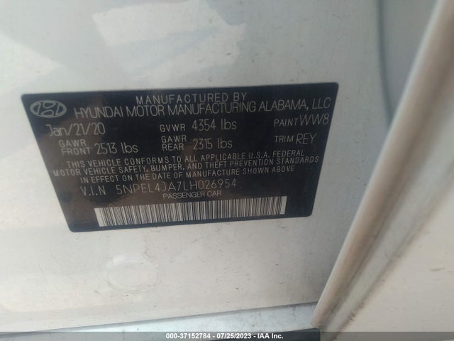 Hyundai SONATA SEL 2020 5NPEL4JA7LH026954 Image 15