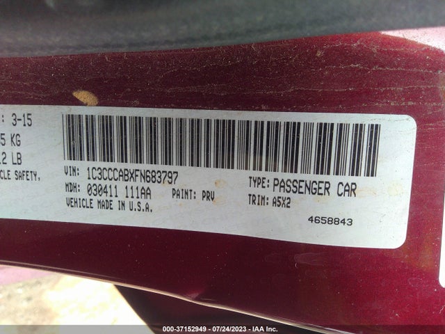 1C3CCCABXFN683797 Chrysler 200 Limited