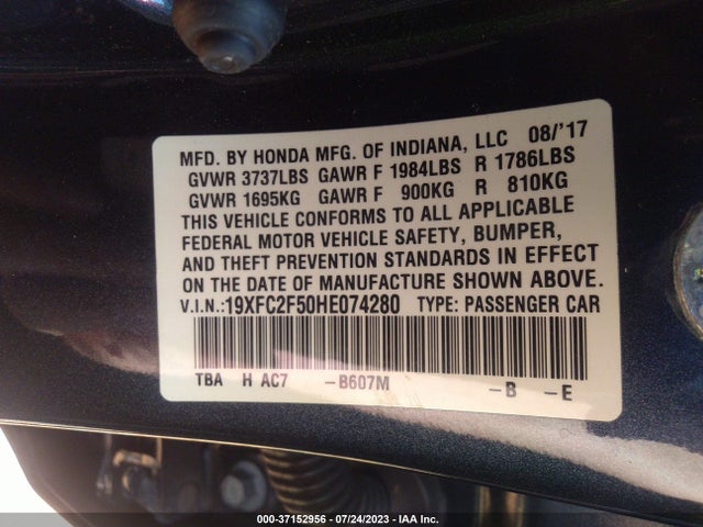 Honda Civic Sedan Lx 2017 19XFC2F50HE074280 Image 15