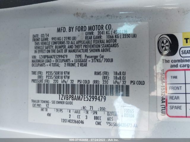 1ZVBP8AM7E5299479 Ford Mustang V6