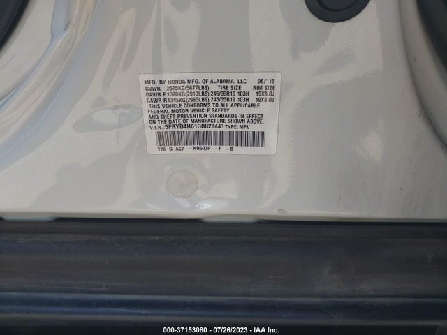 5FRYD4H61GB028441 Acura Mdx W/tech/entertainment/w
