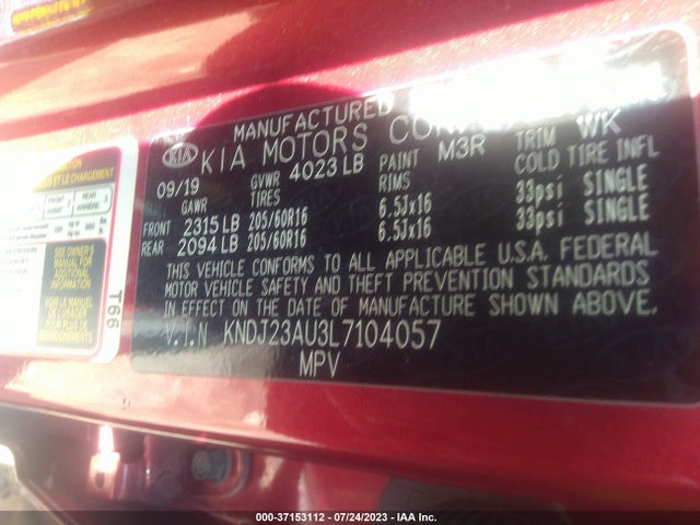 KIA SOUL S 2020 KNDJ23AU3L7104057 Image 9
