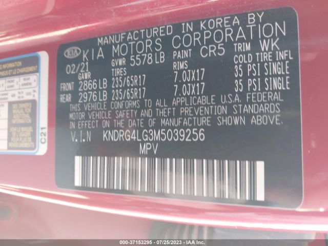 KNDRG4LG3M5039256 KIA Sorento Hybrid S