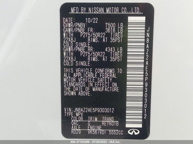 2023 Infiniti QX80, VIN: JN8AZ2AE5P9303012