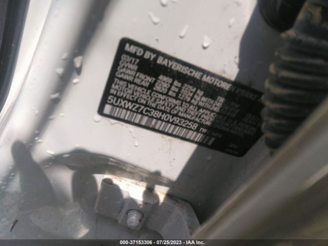 5UXWZ7C38H0V93258 BMW X3 Sdrive28i