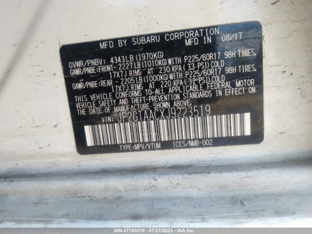 JF2GTAACXJ9223519 Subaru Crosstrek