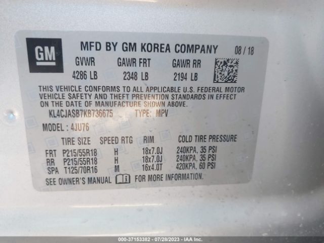 KL4CJASB7KB736675 Buick Encore Preferred