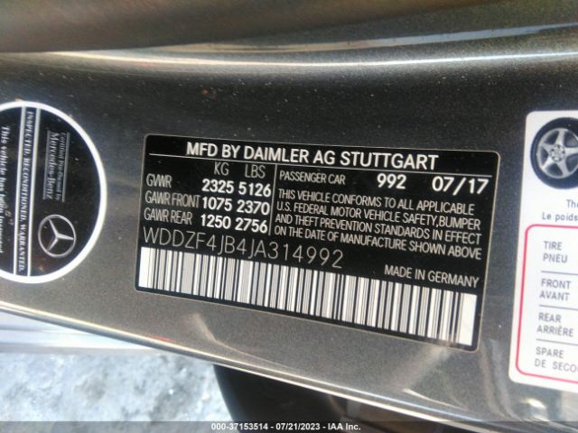 WDDZF4JB4JA314992 Mercedes-Benz E-class E 300