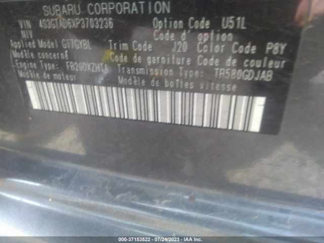 4S3GTAD6XP3703236 Subaru Impreza Premium