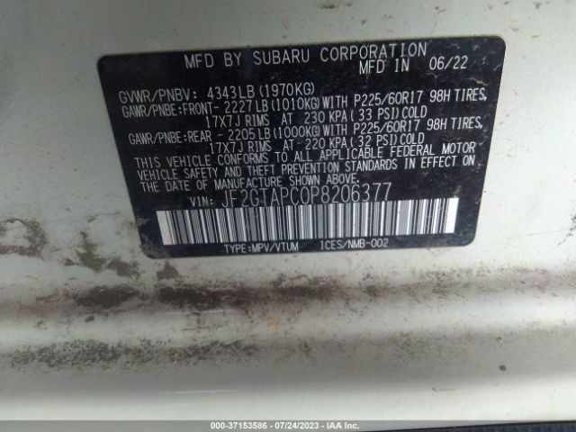 JF2GTAPC0P8206377 Subaru Crosstrek Premium