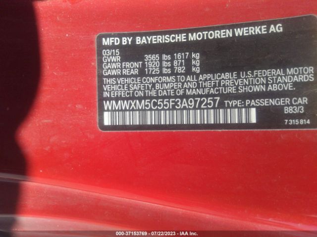 WMWXM5C55F3A97257 Mini COOPER HARDTOP