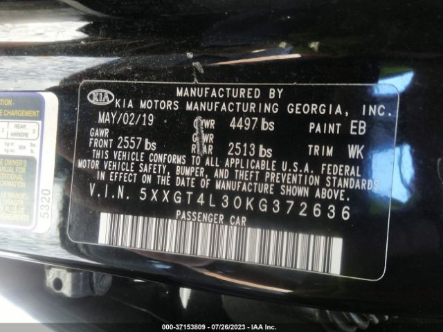 5XXGT4L30KG372636 KIA Optima S