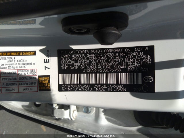Toyota Prius Prime Plus/premium/advanced 2018 JTDKARFP2J3075958 Image 16