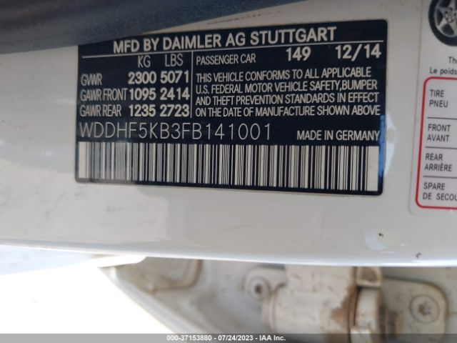 WDDHF5KB3FB141001 Mercedes-Benz E-class E 350