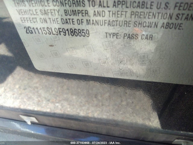 Chevrolet IMPALA LT 2015 2G1115SL9F9186859 Image 9