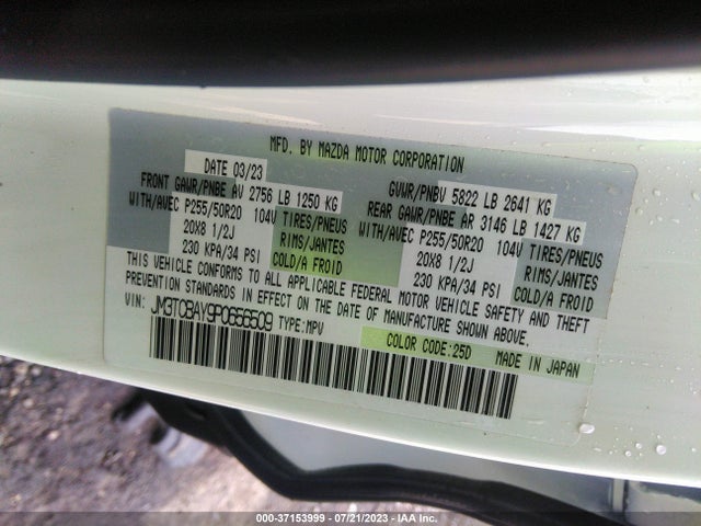 Mazda Cx-9 Touring Plus 2023 JM3TCBAY9P0656509 Image 15