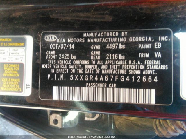 5XXGR4A67FG412664 KIA Optima Sx Turbo
