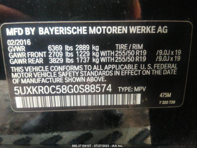 5UXKR0C58G0S88574 BMW X5 Xdrive35i