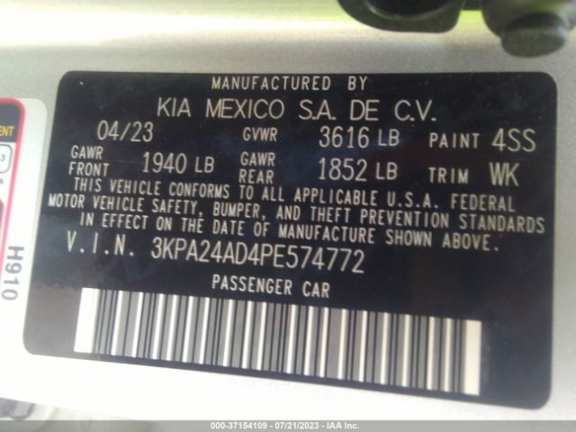 3KPA24AD4PE574772 KIA RIO LX