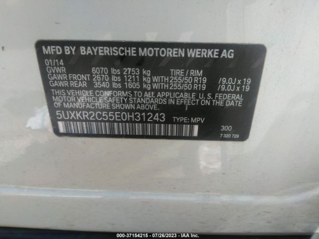 5UXKR2C55E0H31243 BMW X5 Sdrive35i