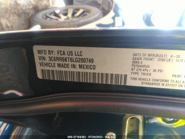 3C6RR6KT6LG200749 RAM 1500 Classic Tradesman