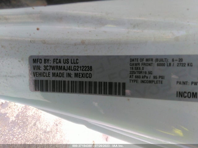 2020 Ram 5500, VIN: 3C7WRMAJ4LG212238