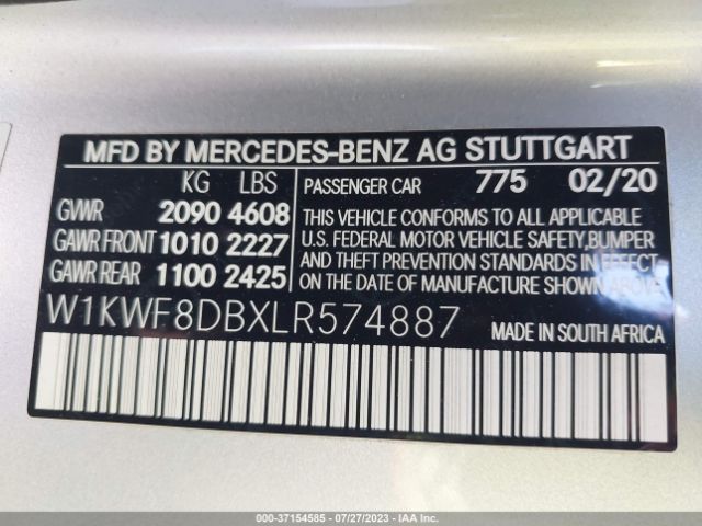 W1KWF8DBXLR574887 Mercedes-Benz C-class C 300