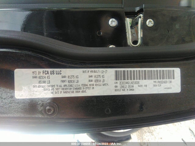 2C3CCAAG1JH218326 Chrysler 300 Touring L
