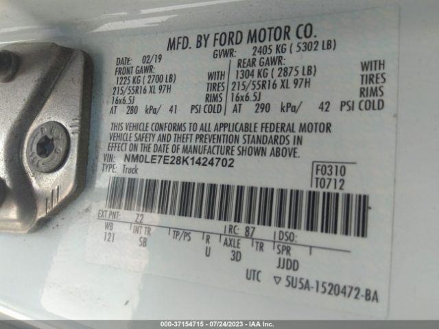 NM0LE7E28K1424702 Ford Transit Connect Van Xl