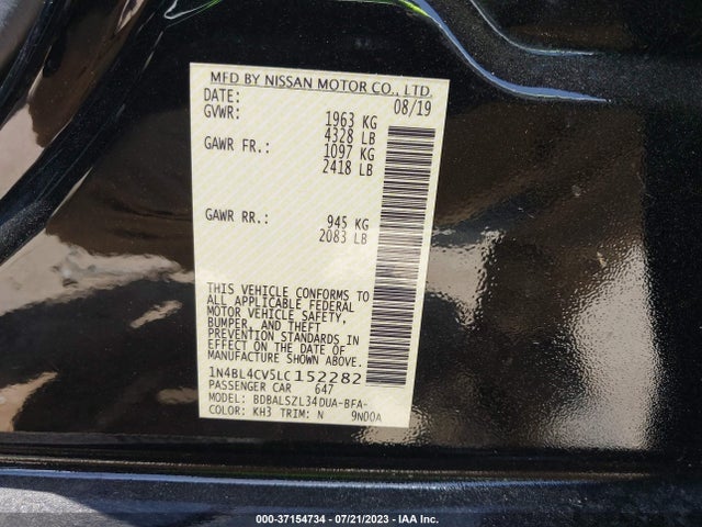 Nissan Altima 2.5 Sr 2020 1N4BL4CV5LC152282 Image 15