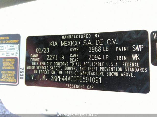 3KPF44AC0PE591091 KIA FORTE GT
