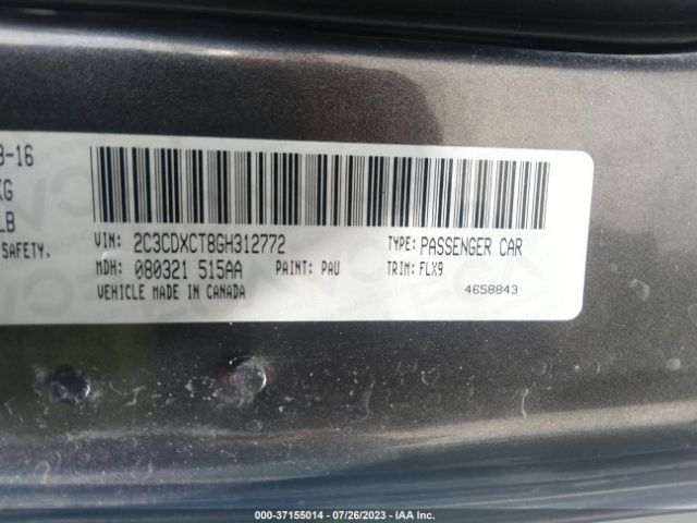2C3CDXCT8GH312772 Dodge Charger Road/track